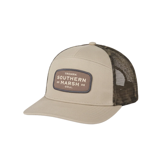 Uvalde County 7 Panel Trucker-Retro Camo-Audubon Tan