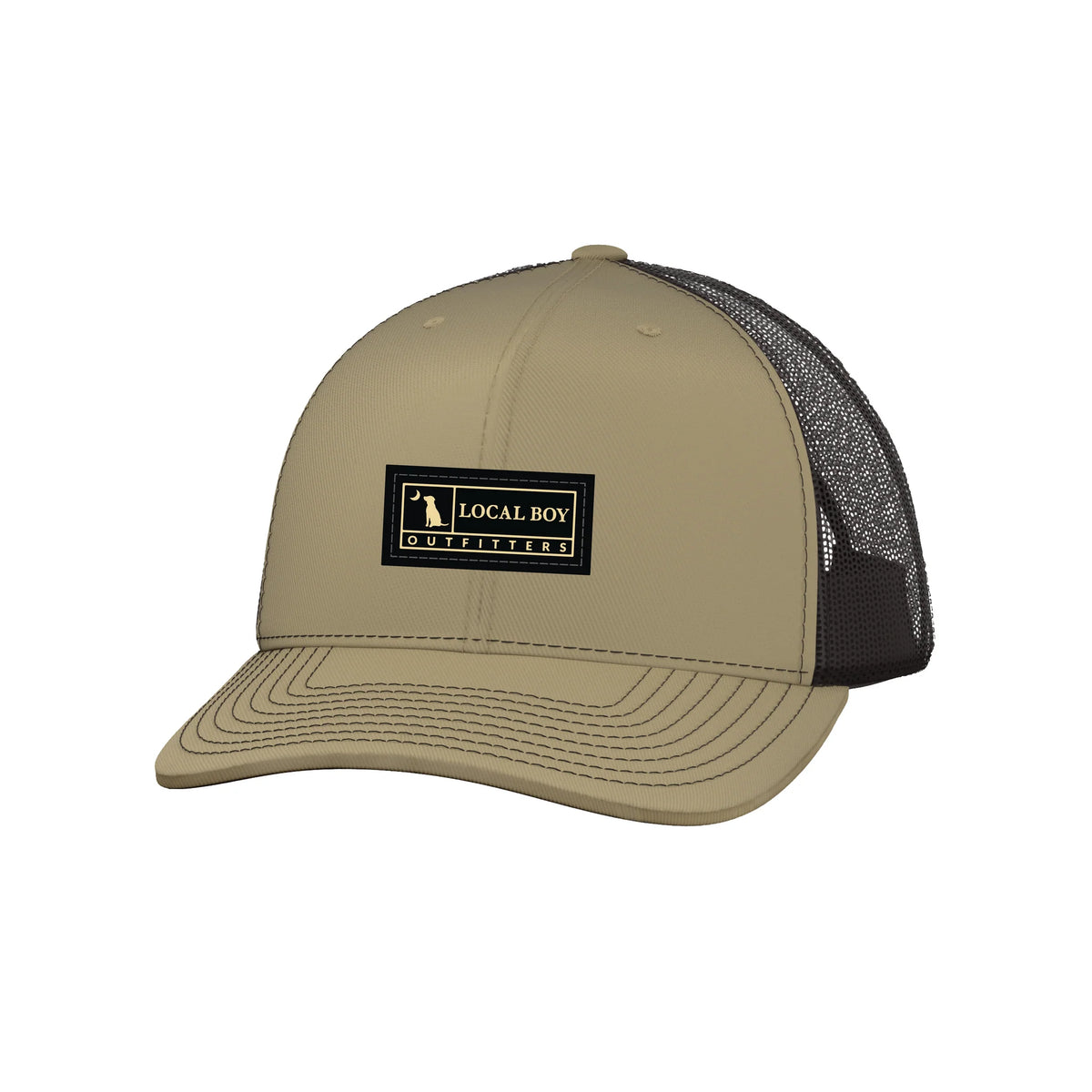 Local Boy YOUTH Woven Label Trucker Hat-Khaki