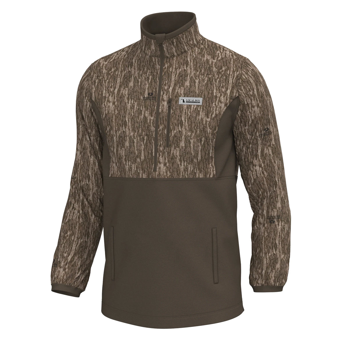 Local Boy Fielder Qtr Zip Pullover-Mossy Oak Bottomland