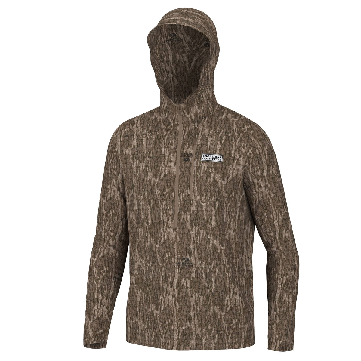 Local Boy Harvest Waffle 1/2 Zip Hoodie-MO Bottomland