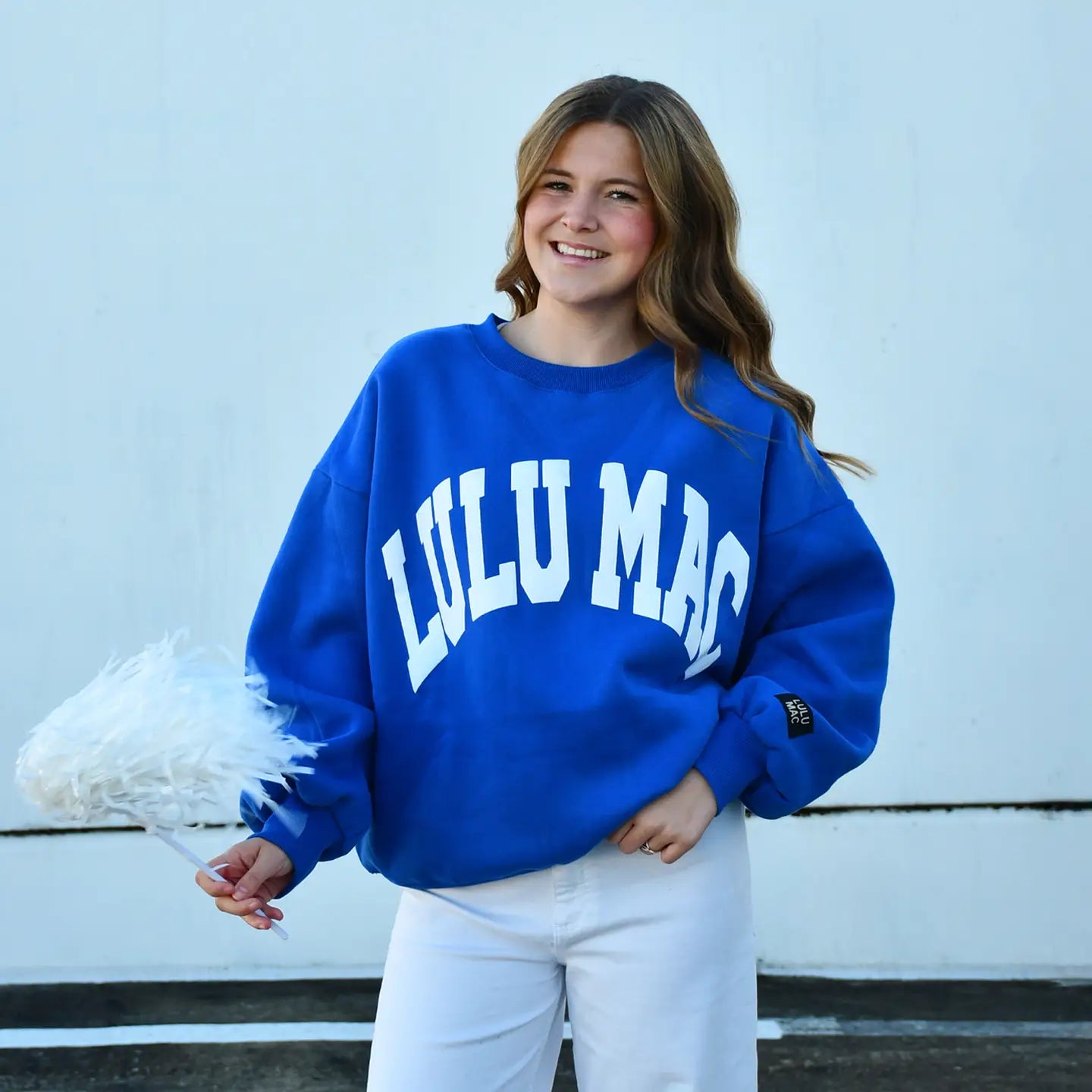 Lulu Mac Puff Sweatshirt - Royal/White