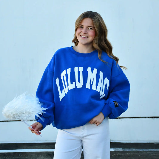 Lulu Mac Puff Sweatshirt - Royal/White