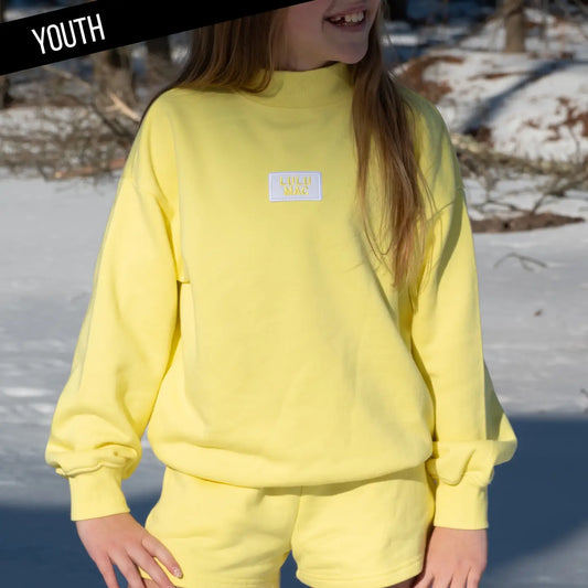Girls Lulu Mac Terry Cloth Long-sleeve Mock Neck Top