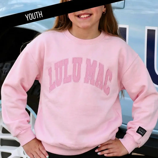 Girls Lulu Mac Stitched Sweatshirt - Pink