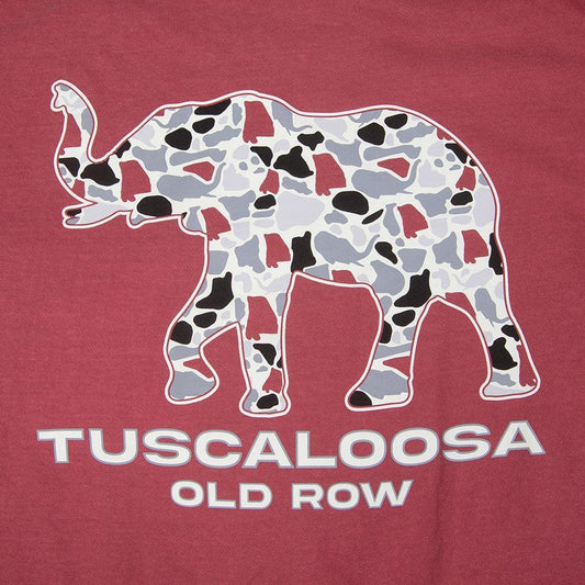 Old Row Tuscaloosa Camo Elephant SS Pocket Tee