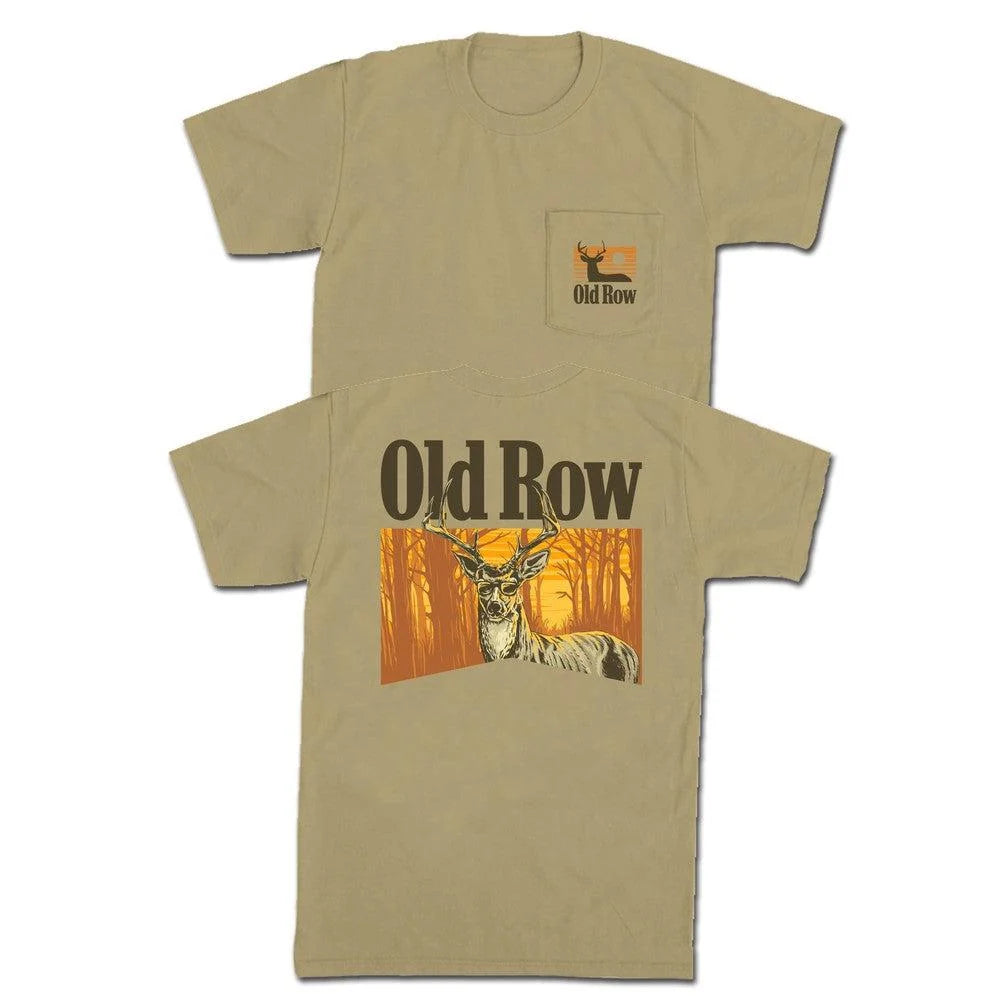 Old Row Smoking Buck SS Pocket Tee