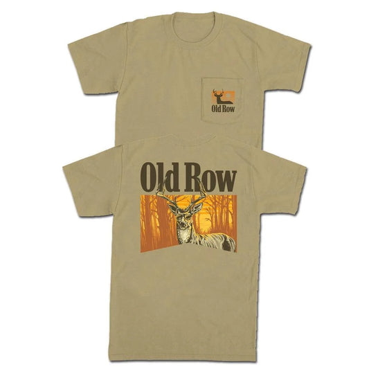 Old Row Smoking Buck SS Pocket Tee