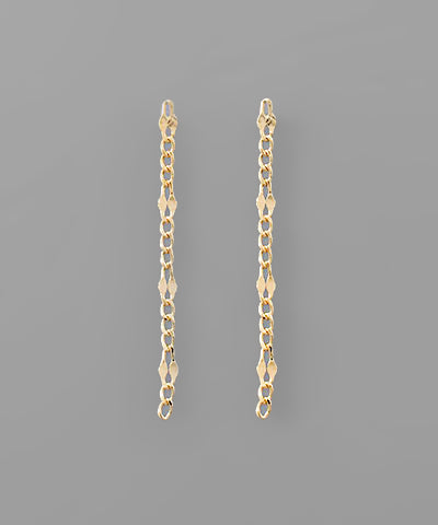 Brass Chain Drop Earrings