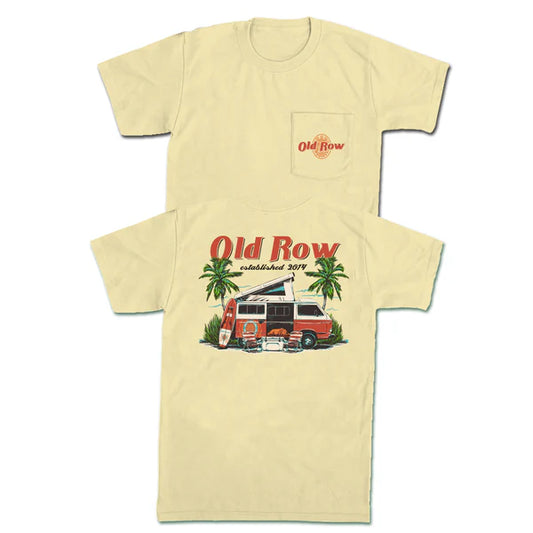 Old Row Retro Surf Van T-Shirt - Banana