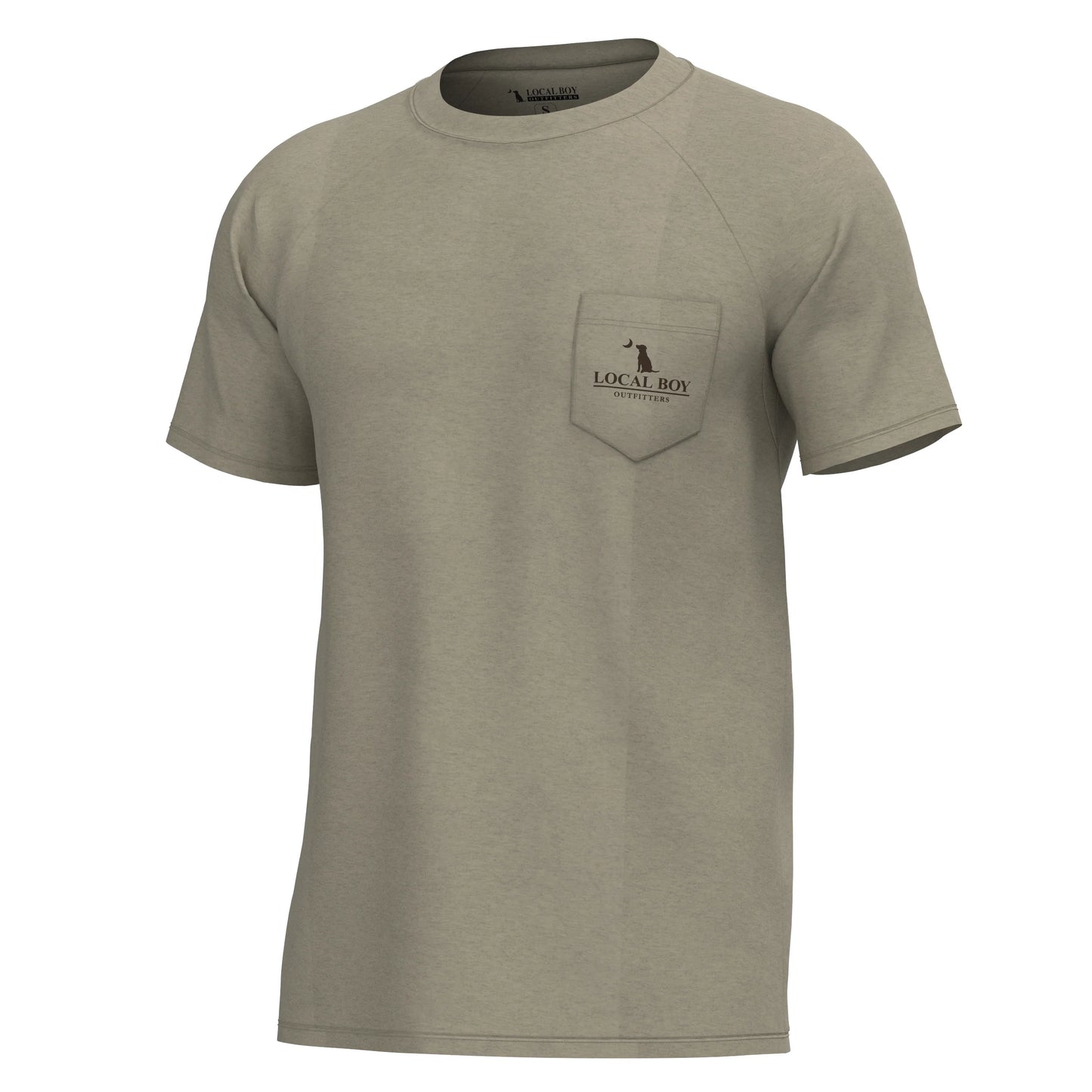Local Boy Vintage Sphere SS Heather Performance Shirt-Sand