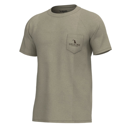Local Boy Vintage Sphere SS Heather Performance Shirt-Sand