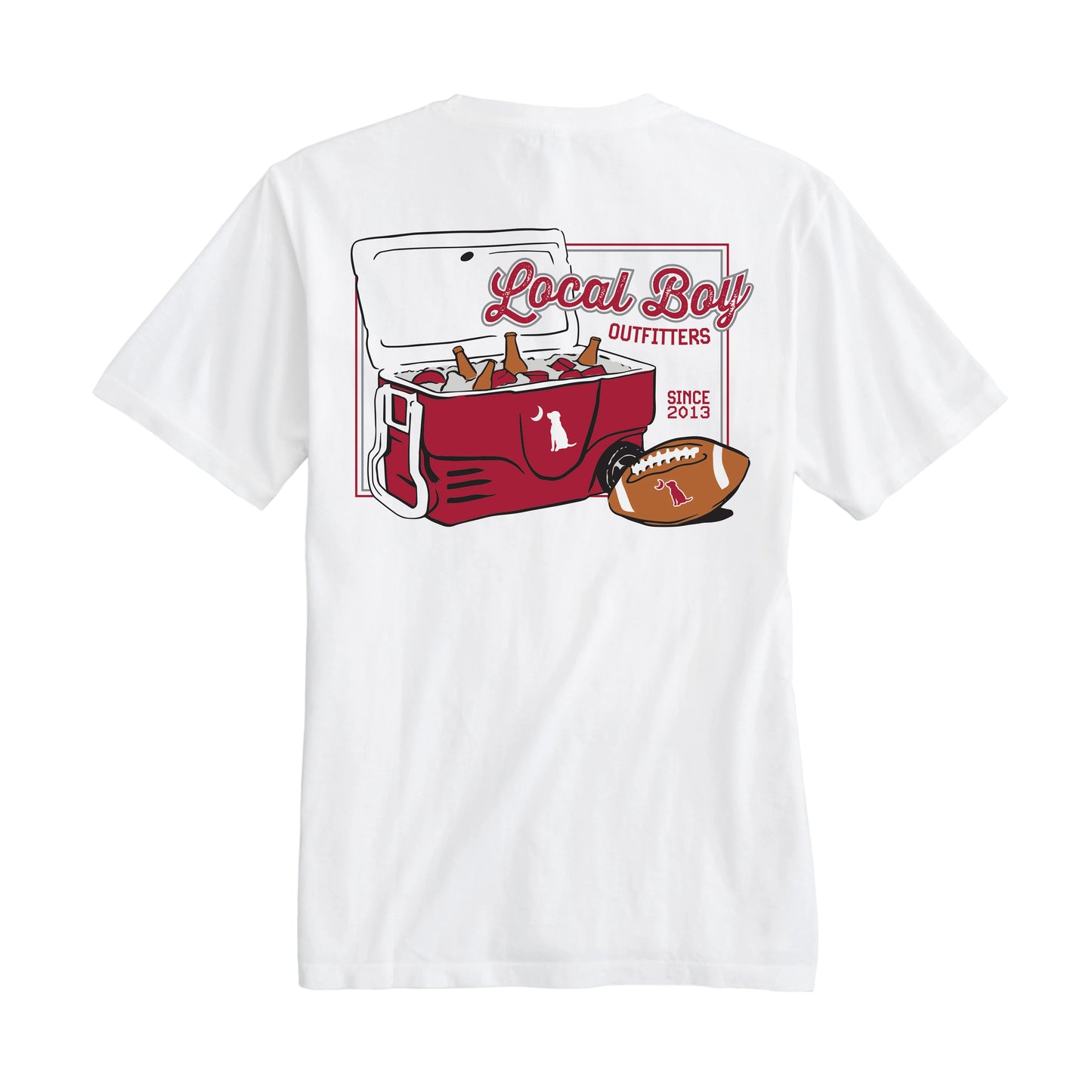 Local Boy Game Day Cooler T-Shirt-Crimson