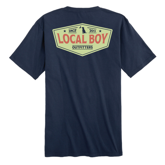 Local Boy Standard Badge T-Shirt-China Blue