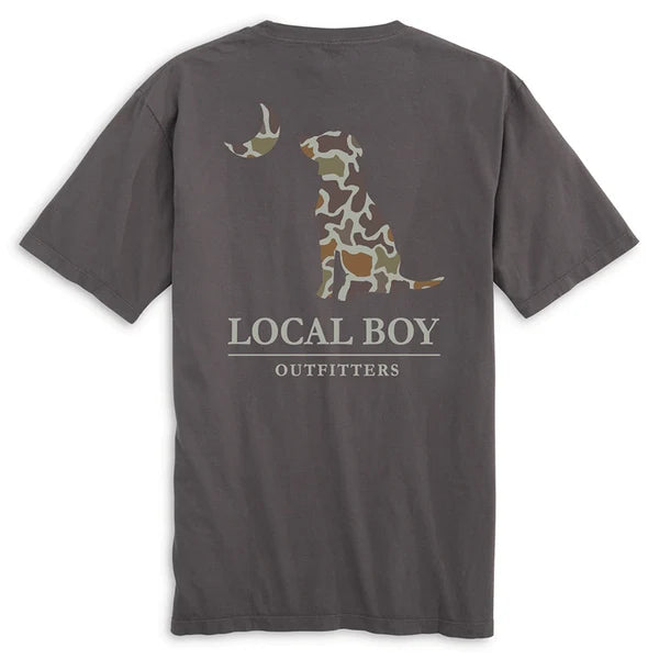 Local Boy Localflage Dog Moon SS T-Shirt-Gray