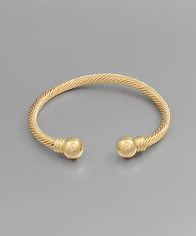 Metal Ball Edge Cuff