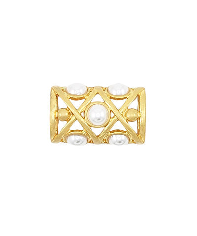 Geometric Pearl Scarf Enhancer