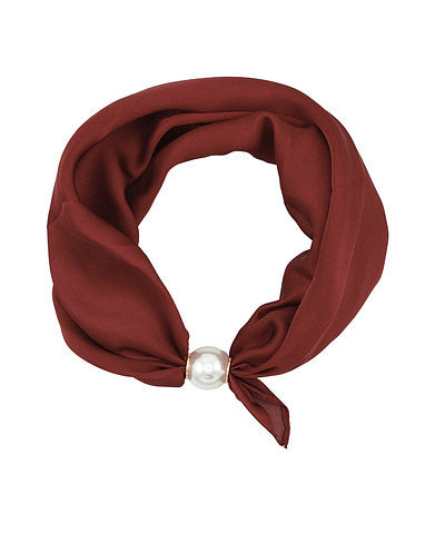 Accented Pearl Scarf Choker
