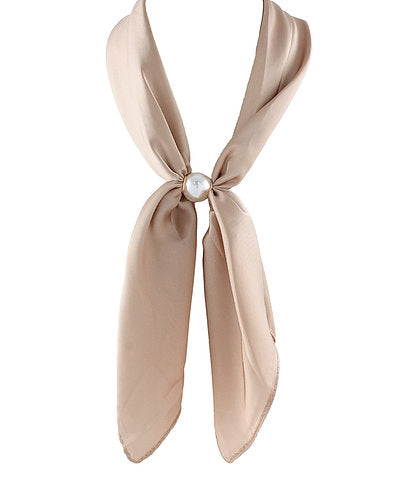 Accented Pearl Long Scarf Necklace