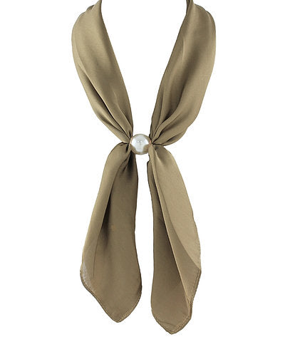 Accented Pearl Long Scarf Necklace