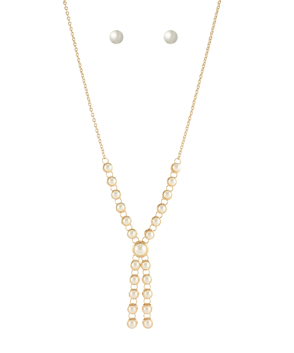Stone & Chain Y Necklace