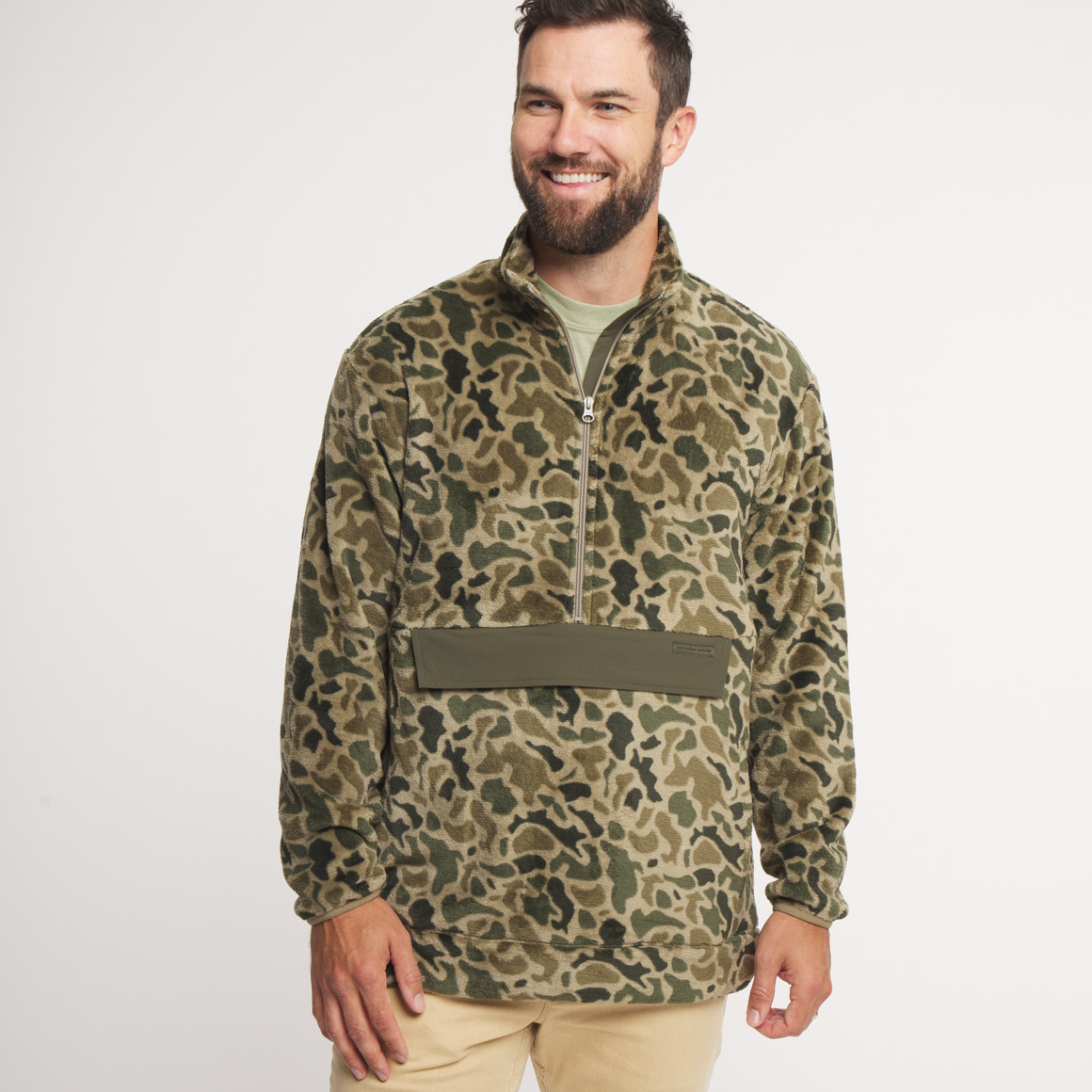 Wadsworth Fleece Pullover - Retro Camo - Dk Olive