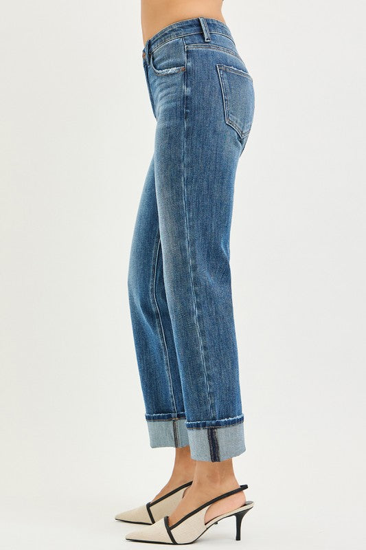 Risen Cuffed Jeans