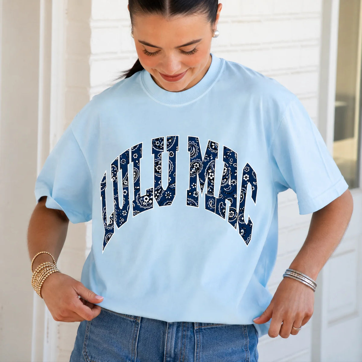 Lulu Mac Bandana Tee-Chambray