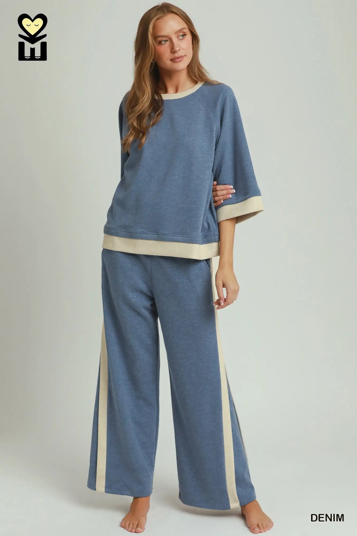 Umgee Dream Plush Set-Denim