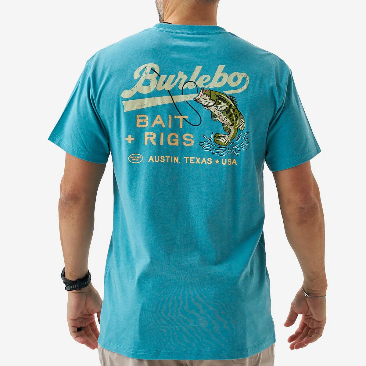 Burlebo Short Sleeve Tee - Bait And Rigs - Cyan