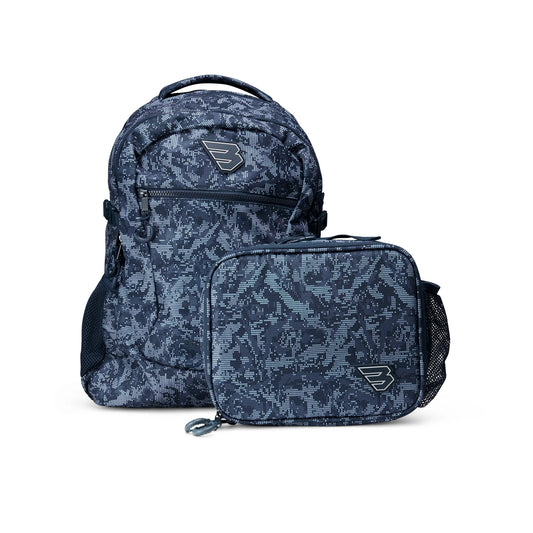 Burlebo Backpack and Lunchbox Bundle - Digi Camo - Navy