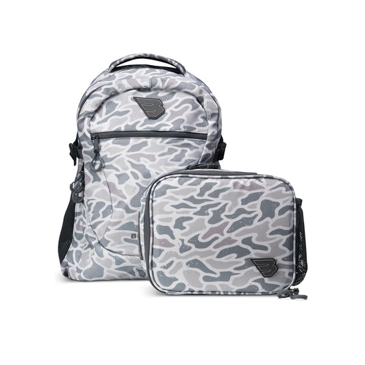 Burlebo Backpack & Lunchbox Bundle - White Camo