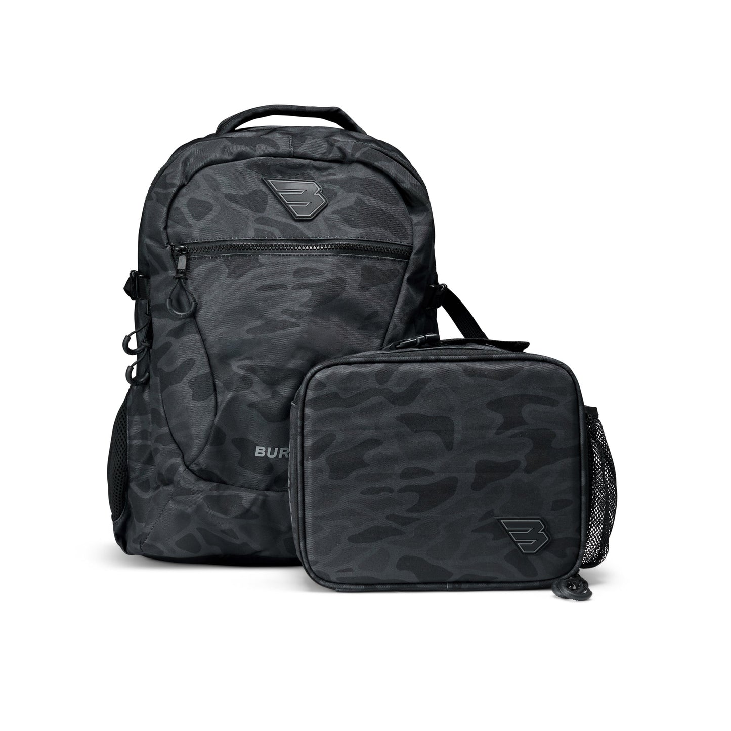 Burlebo Backpack & Lunchbox Bundle - Black Camo