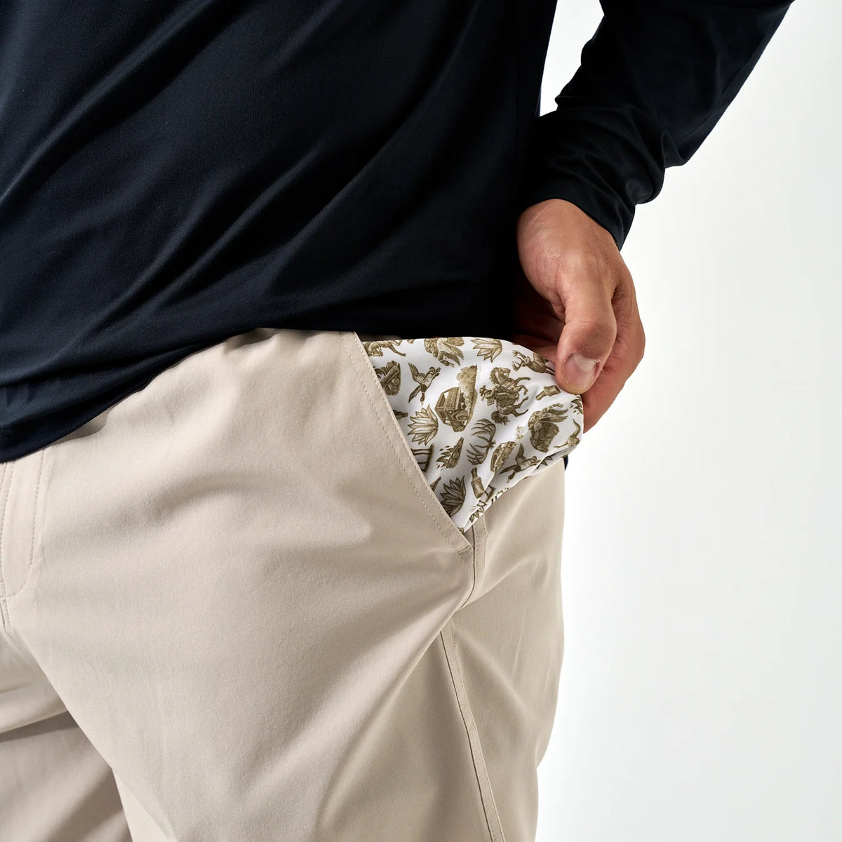 Burlebo Everyday Short-Light Khaki-Into The Wild Pocket