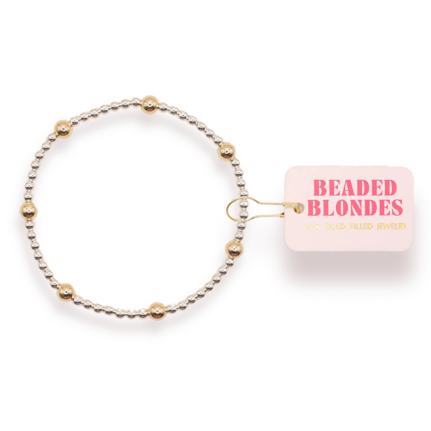 Beaded Blondes Olive Bracelet-Silver/Gold