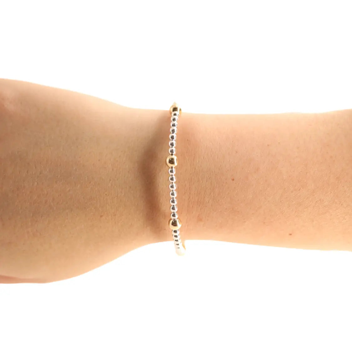 Beaded Blondes Olive Bracelet-Silver/Gold