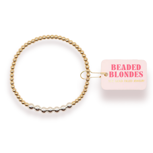 Beaded Blondes Lucky Bracelet-Mixed Metal