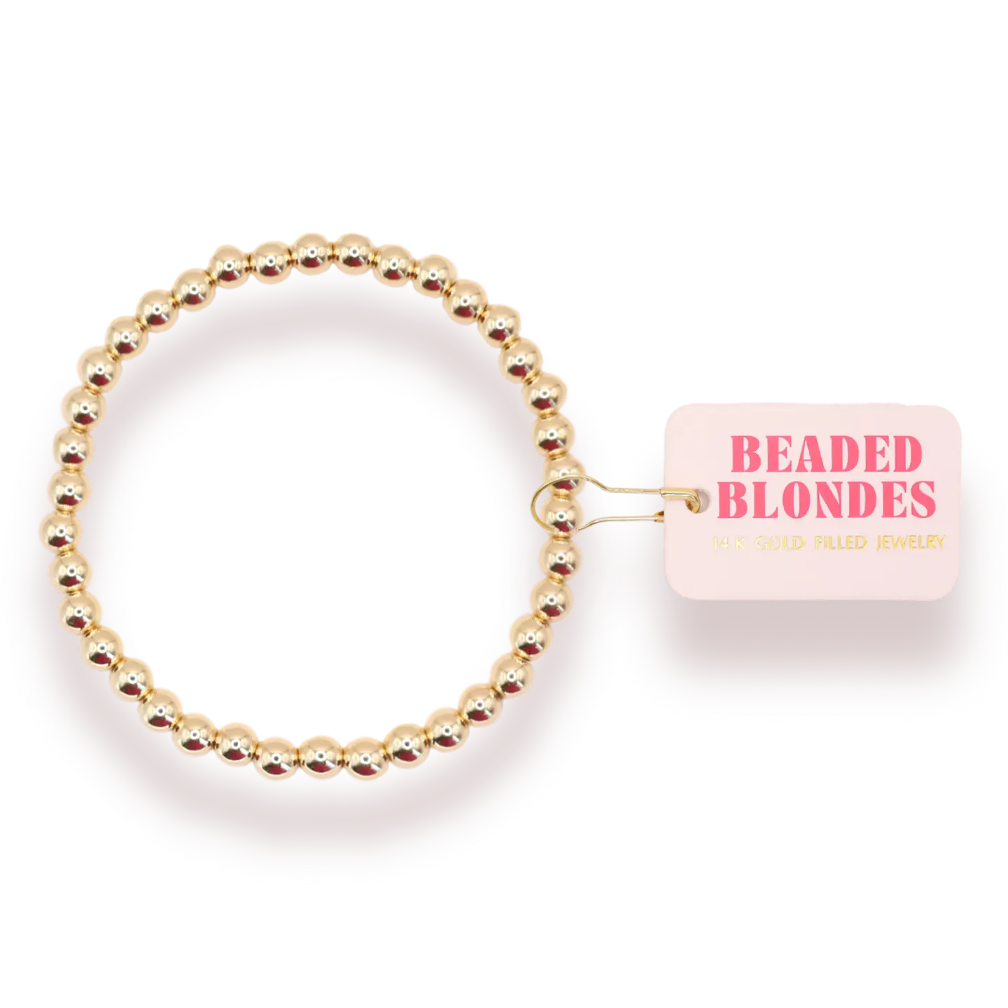 Beaded Blondes 5mm Beaded Bracelet-Gold
