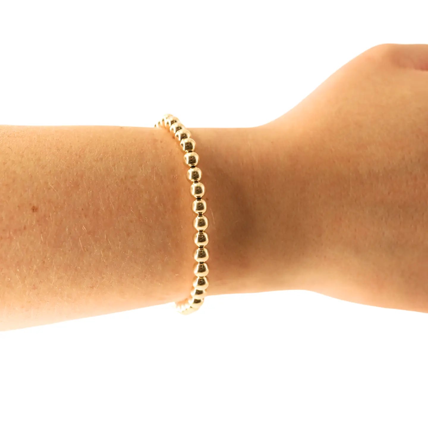 Beaded Blondes 5mm Beaded Bracelet-Gold