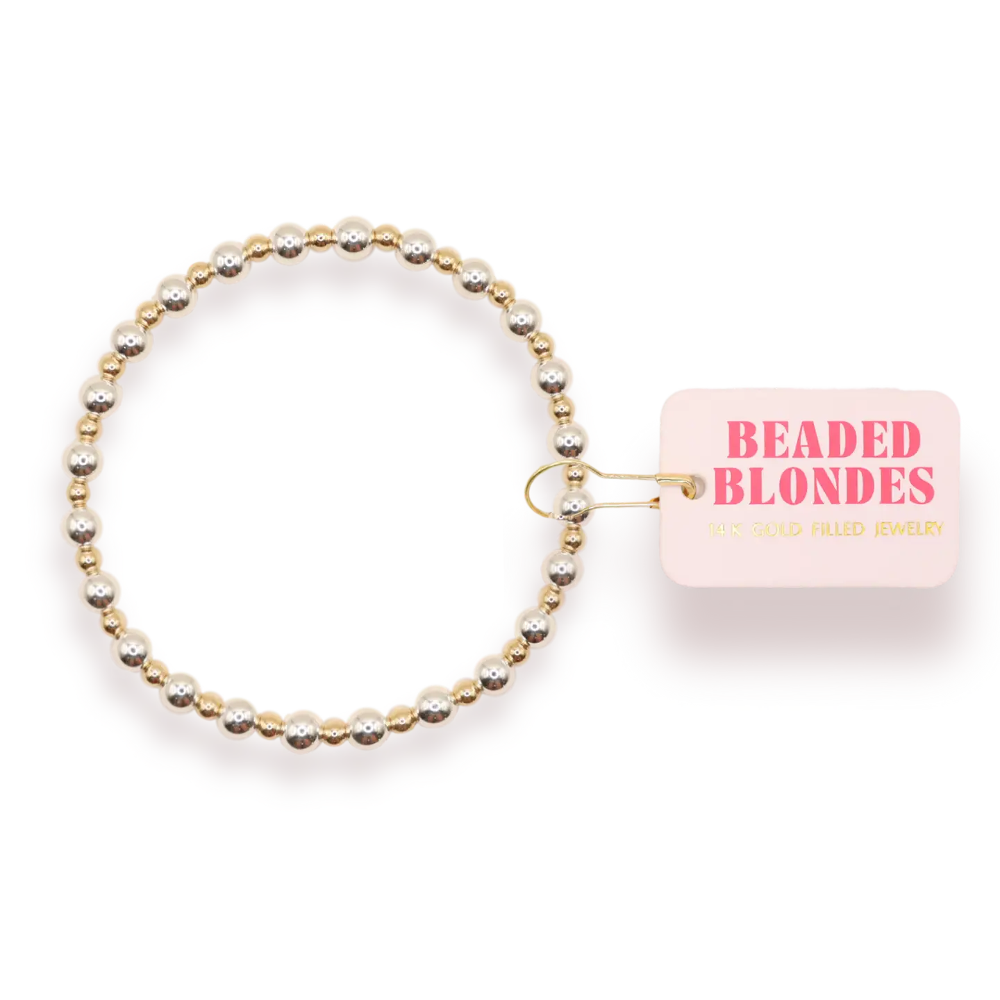 Beaded Blondes Katy Bracelet-Silver/Gold