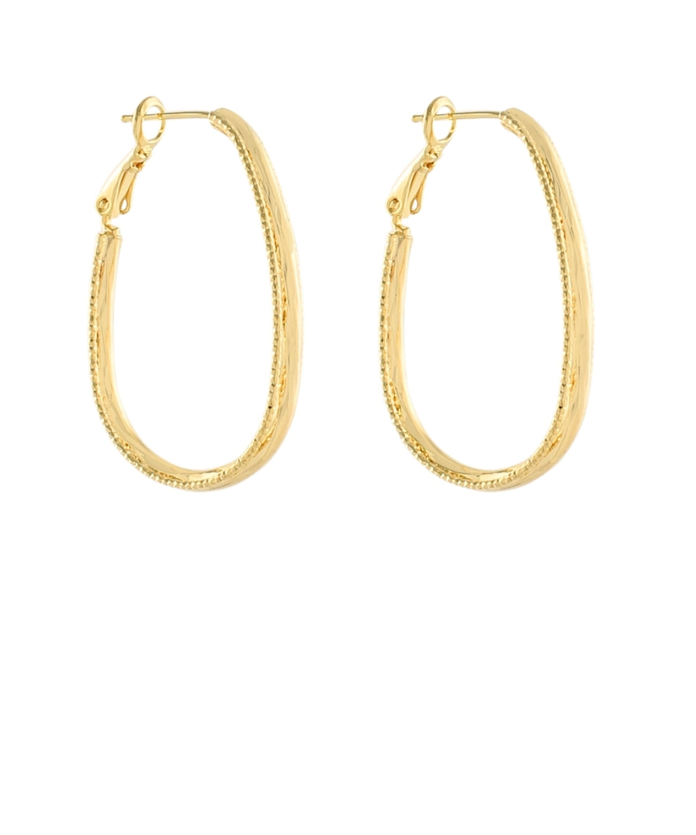 Textured Oval Hoops