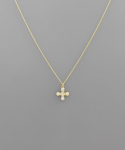 Crystal Cross Pendant Necklace