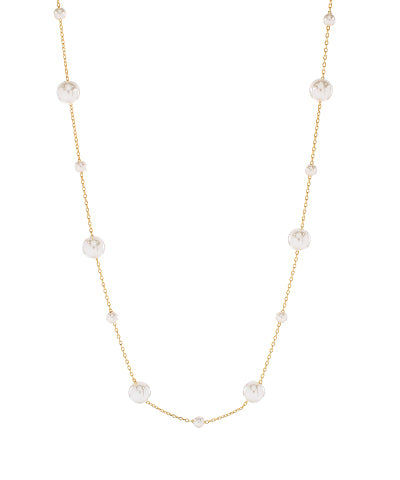 Round Pearl Chain Necklace