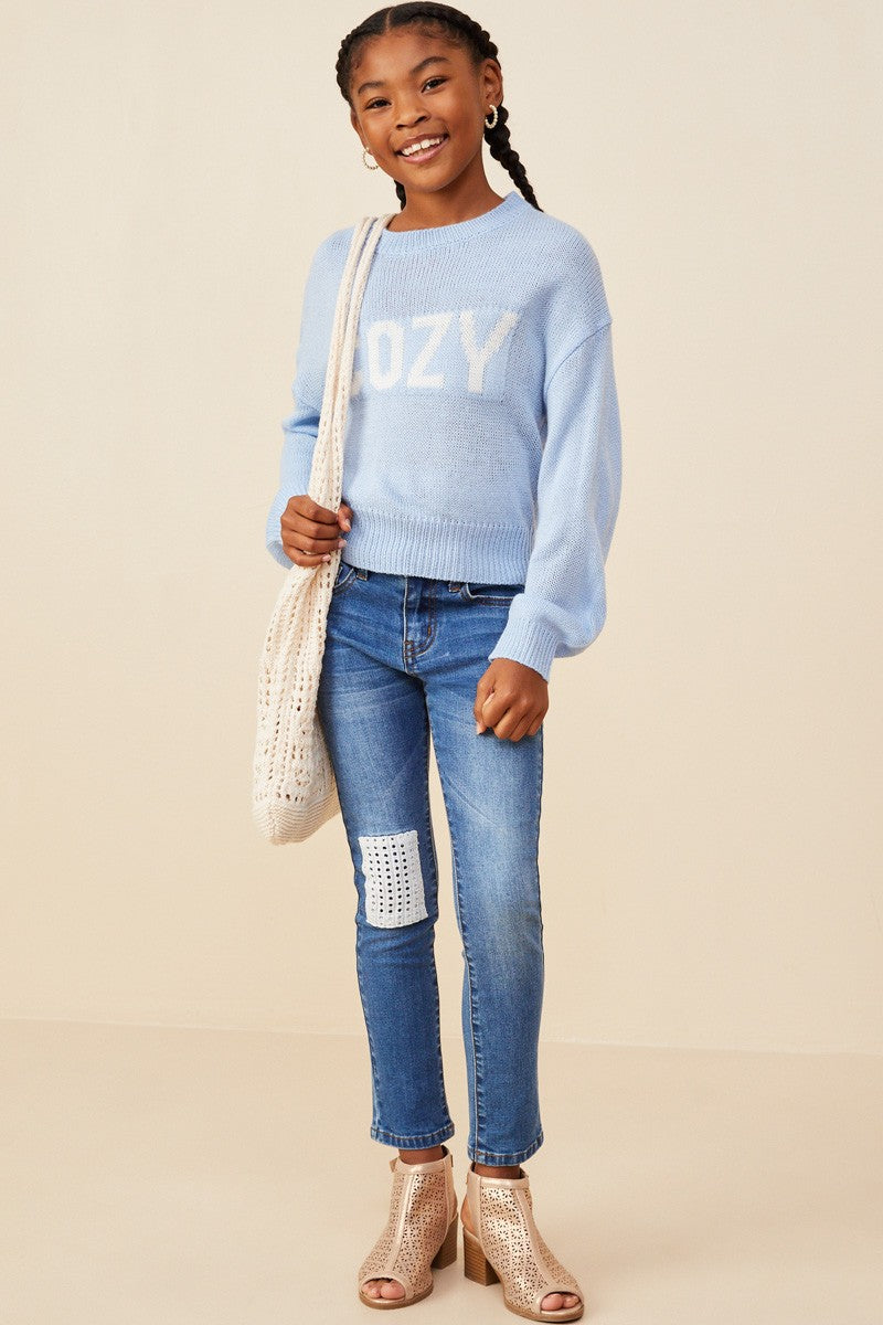 Hayden Girls Cozy Graphic Sweater