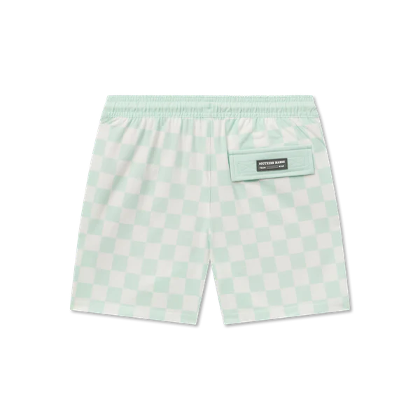 Southern Marsh Youth Harbor Stretch Lined Seawash™ Trunk - Checkmate