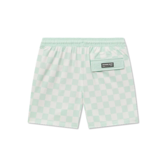 Southern Marsh Youth Harbor Stretch Lined Seawash™ Trunk - Checkmate