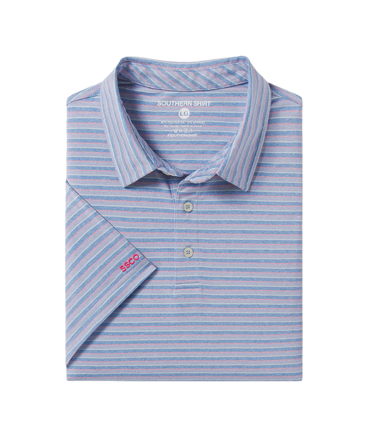 SSCO Cahaba Heather Stripe Polo