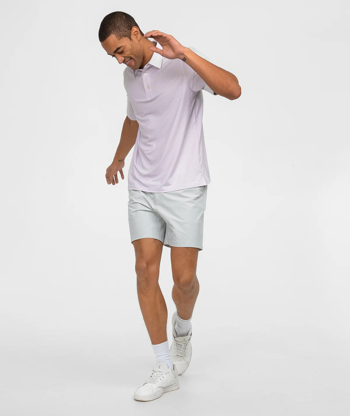 SSCO Heather Madison Stripe Polo