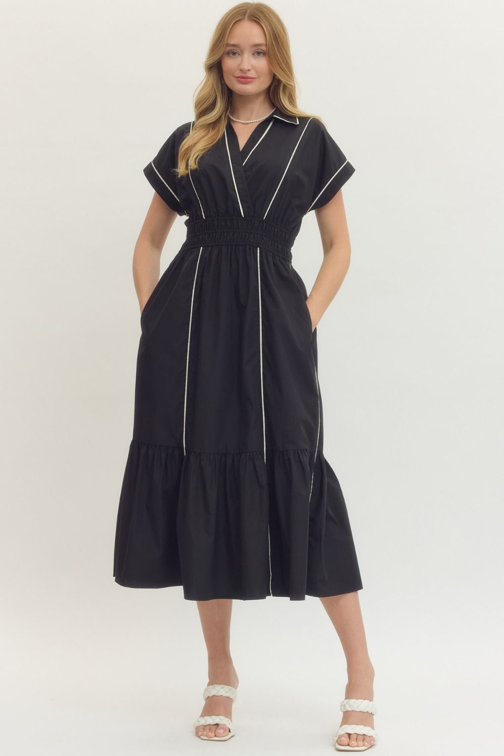 Short Sleeve Midi Dress