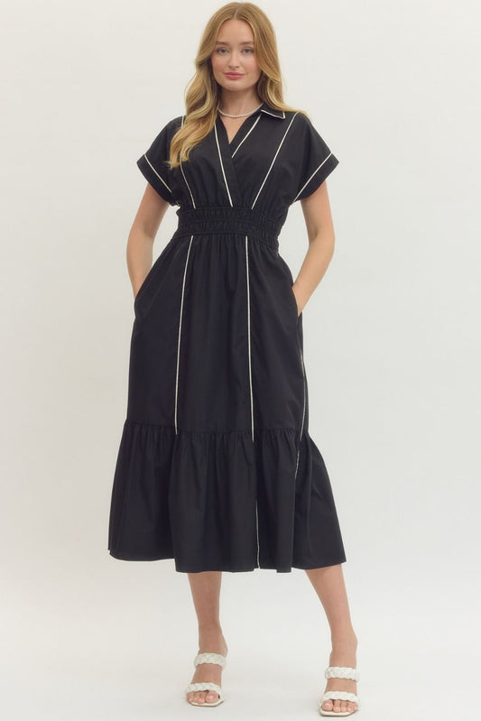 Short Sleeve Midi Dress