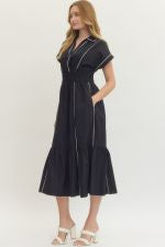 Short Sleeve Midi Dress